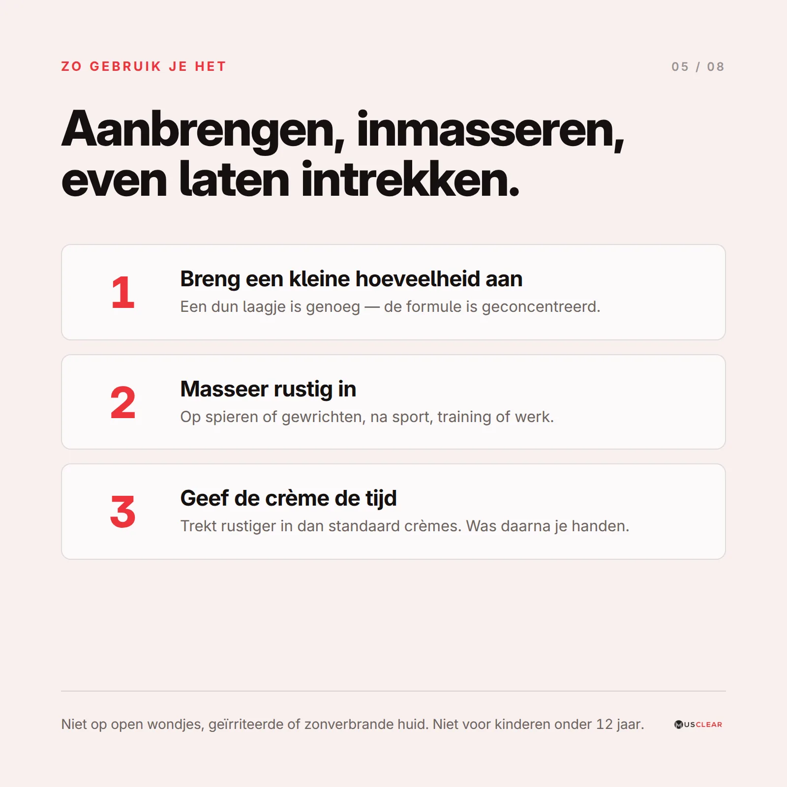 Zo gebruik je Musclear in 3 stappen