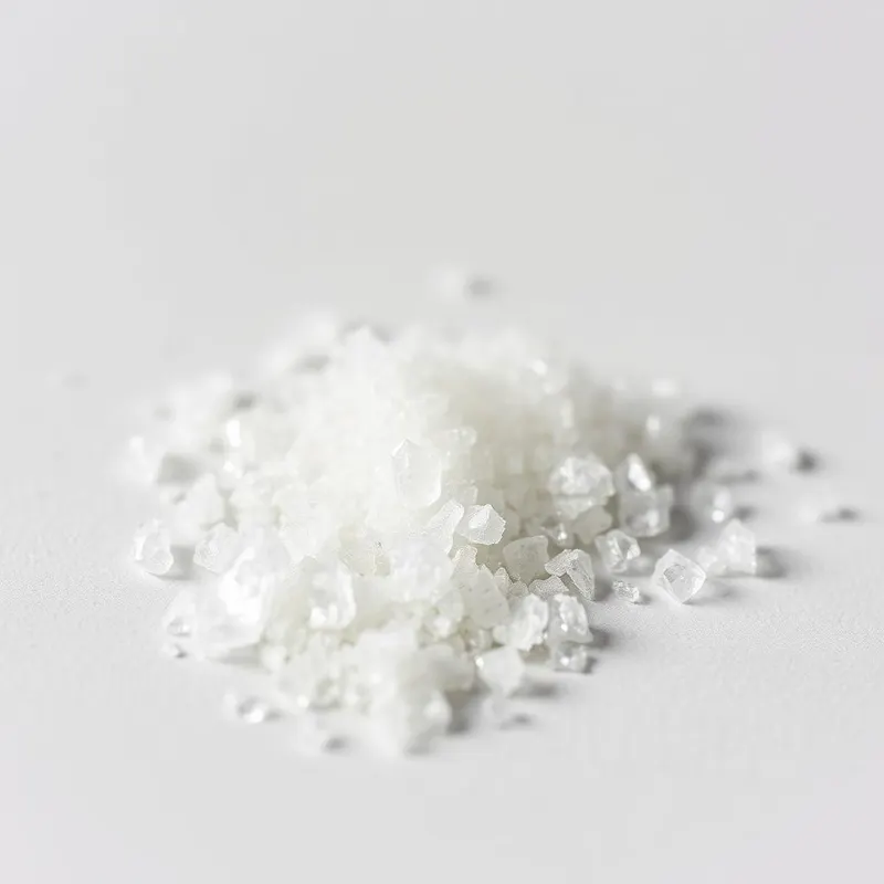 Magnesium mineraalkristallen op een lichte achtergrond